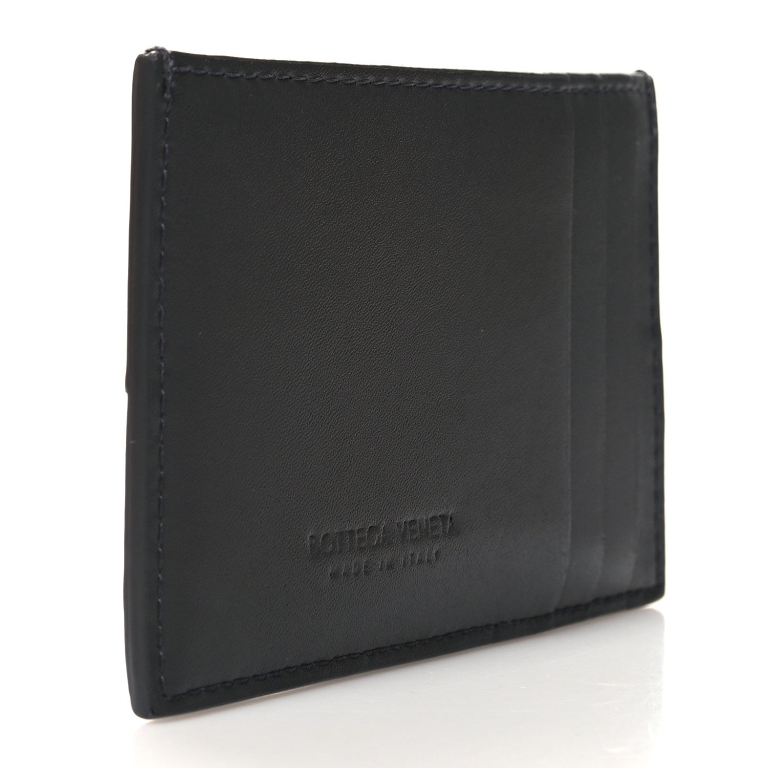 Bottega Veneta Nappa Intreccio Cassette Credit Card Holder Thunder 3 of 7