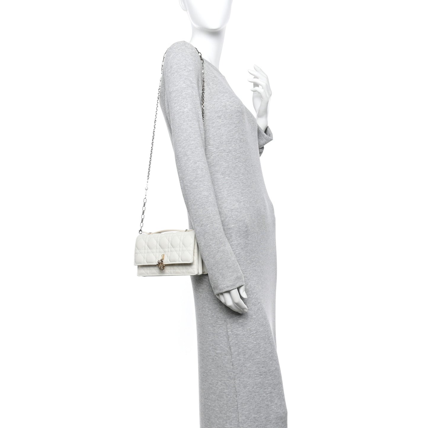 Lambskin Cannage Mini My Dior Bag Latte