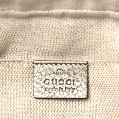 Gucci Metallic Pebbled Calfskin Small Soho Disco Bag Golden Beige 6 of 9