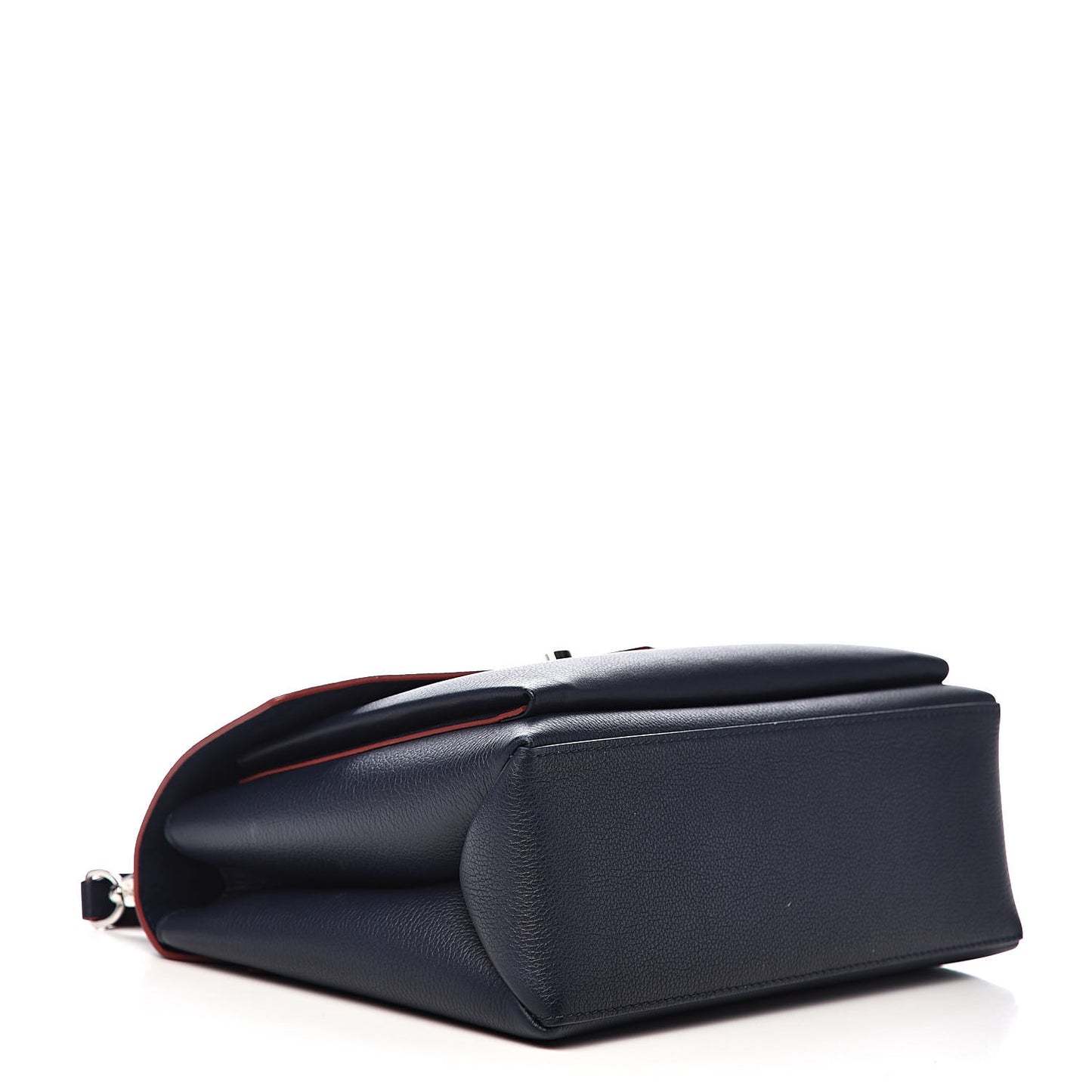 Soft Calfskin My Lockme Top Handle Marine Rouge