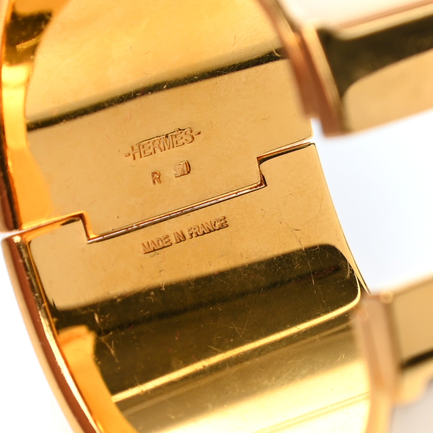 Hermes Enamel Extra Wide Clic Clac H Bracelet PM White 4 of 5