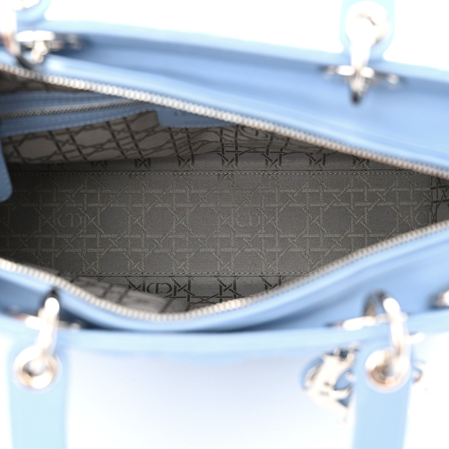 Christian Dior Lambskin Cannage Large Lady Dior Light Blue 5 of 15