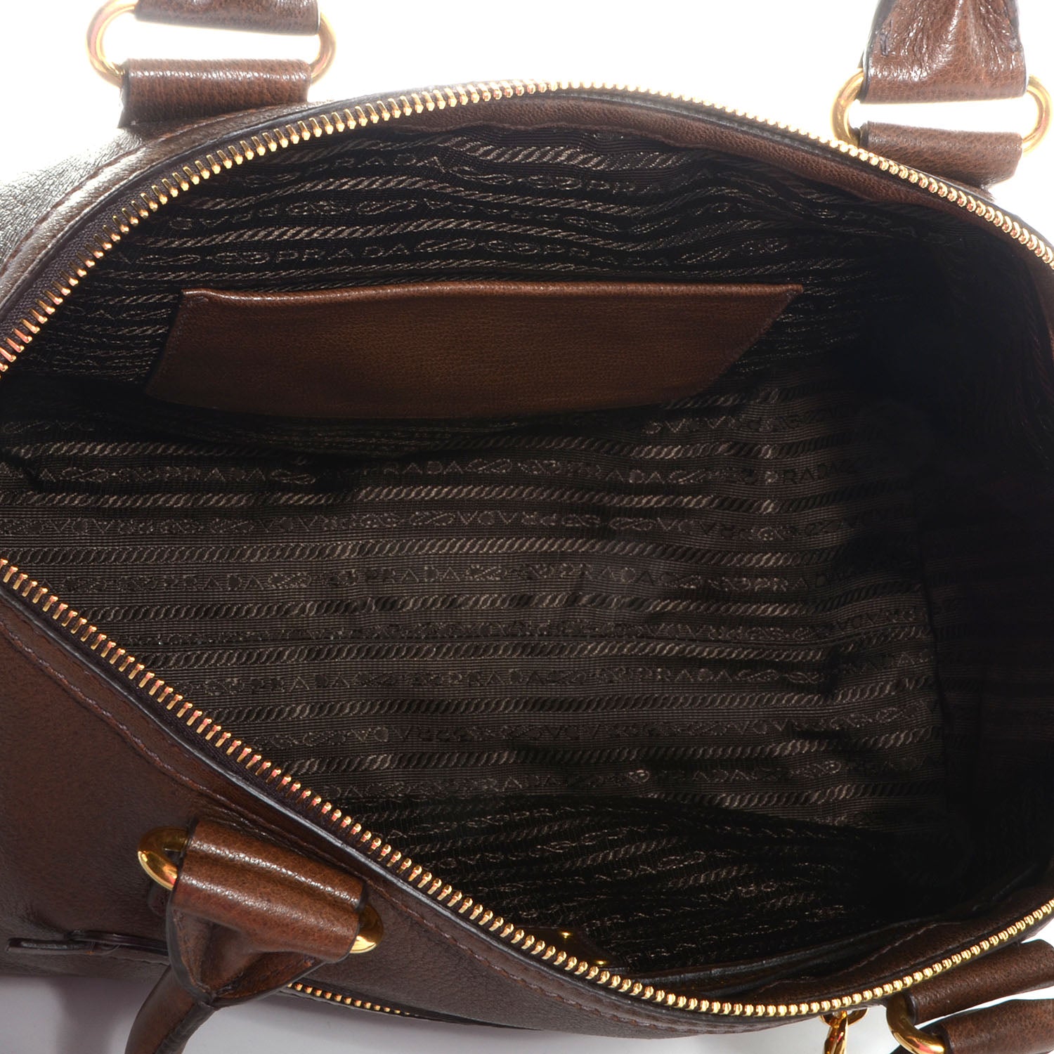Prada Cervo Deerskin Shopping Satchel Bruciato 9 of 9