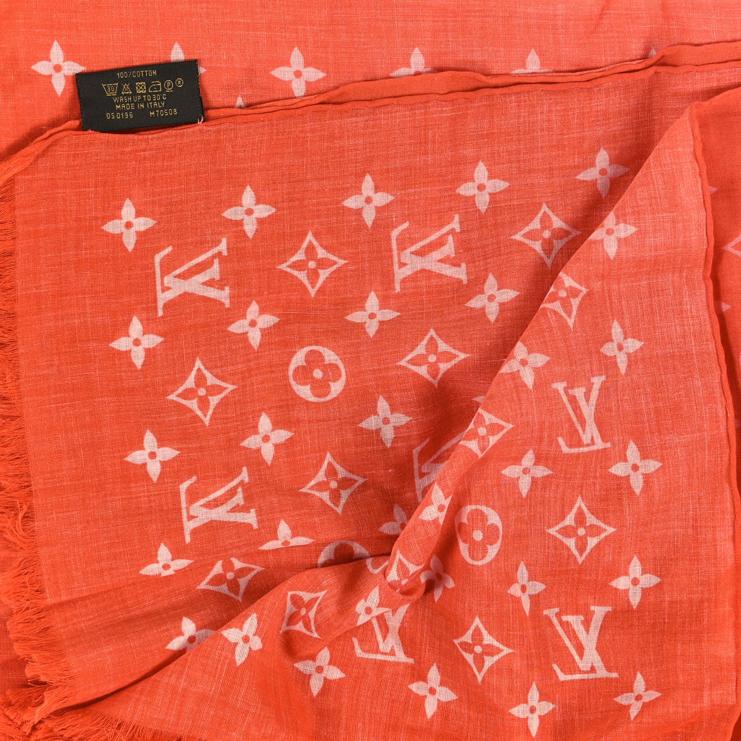 Louis Vuitton Cotton Monogram Sunrise Shawl Sunset 4 of 5