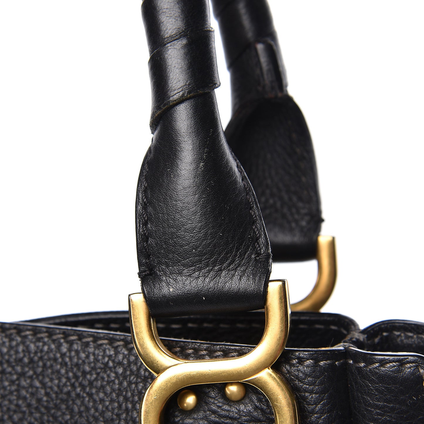 Calfskin Large Marcie Tote Black