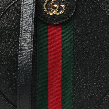 Gucci Grained Calfskin Web Mini Ophidia Round Shoulder Bag Black 8 of 10