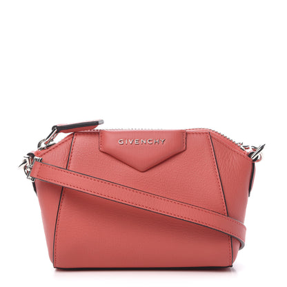 Givenchy Sugar Goatskin Nano Antigona Coral 1 of 10