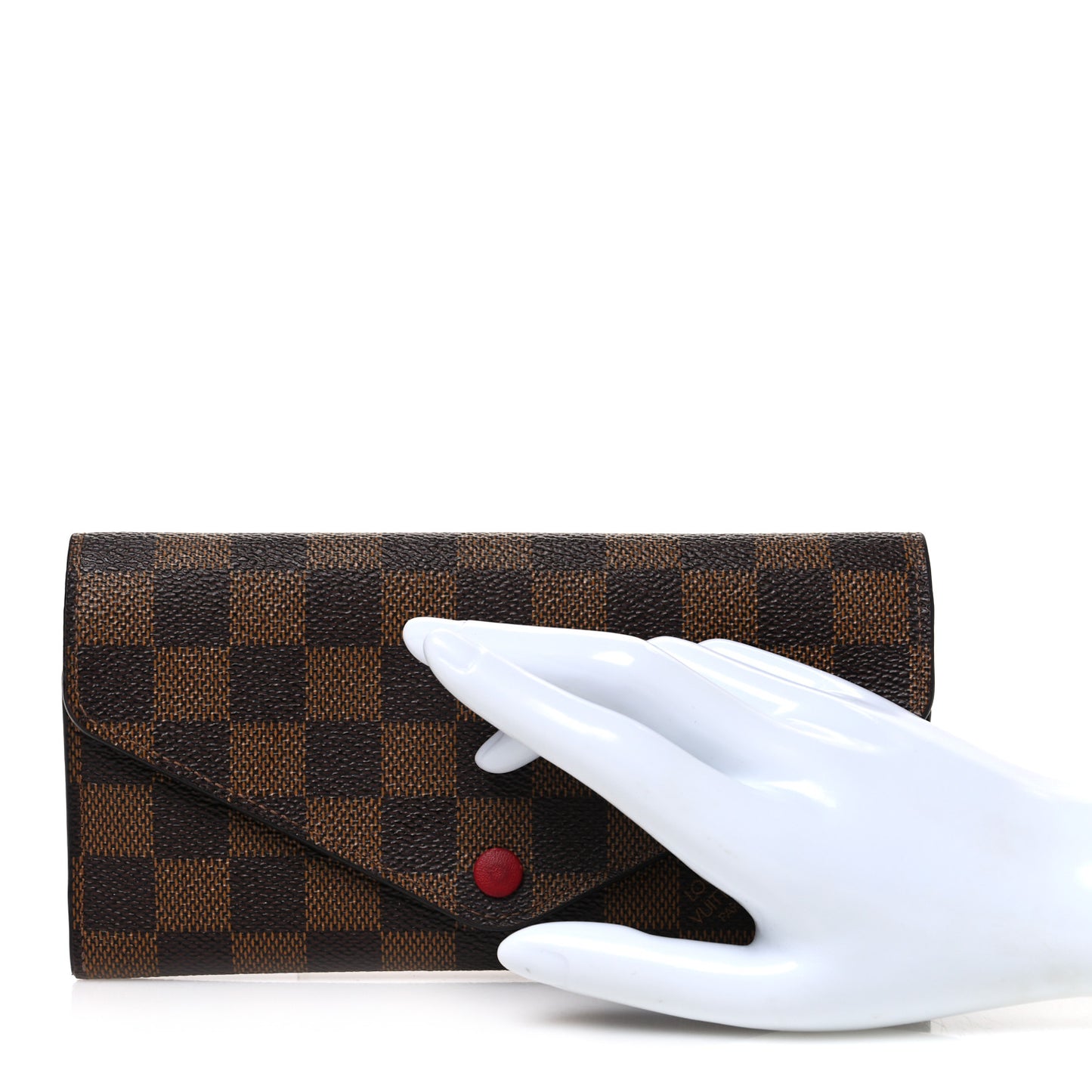 Damier Ebene Josephine Wallet Red