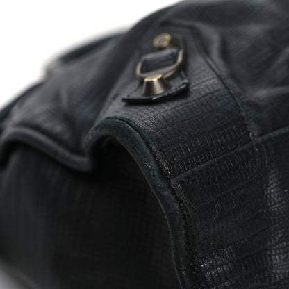 Balenciaga Calfskin Lizard Embossed Classic Hardware City Black 10 of 16