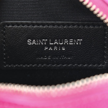 Saint Laurent Grain De Poudre Matelasse Monogram Baby Lou Camera Bag Electric Fuxia 6 of 10