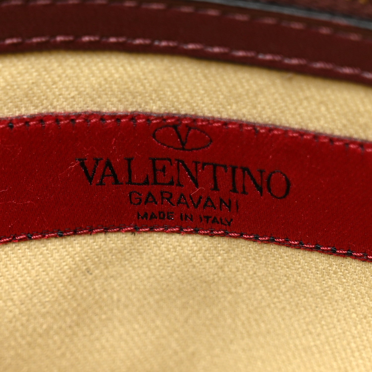 Valentino Garavani Vitello Rockstud Double Handle Tote Rubin 6 of 13