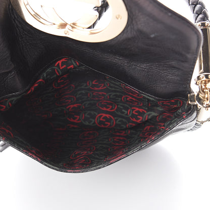 Gucci Calfskin Small Britt Tassel Shoulder Bag Black 4 of 7