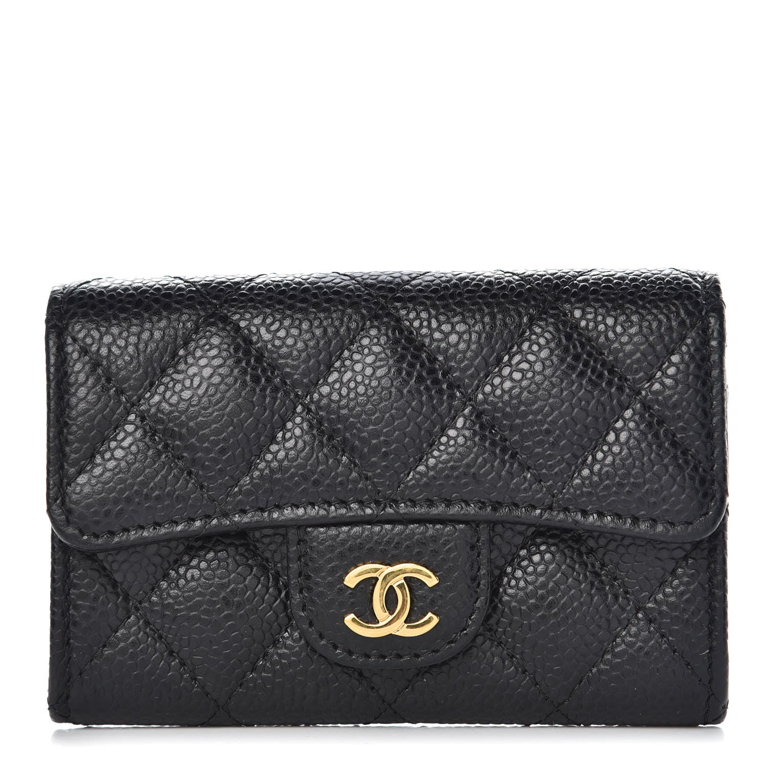 Chanel Caviar Quilted Flap Card Holder Black 1 of 9