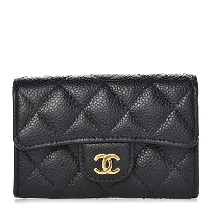 Chanel Caviar Quilted Flap Card Holder Black 1 of 9