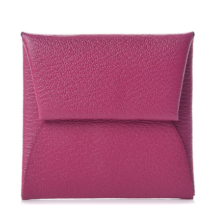 Hermes Chevre Mysore Bastia Coin Purse Rose Pourpre 1 of 8