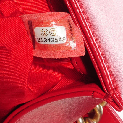Chanel Lambskin Boy Medium Flap Red 8 of 8
