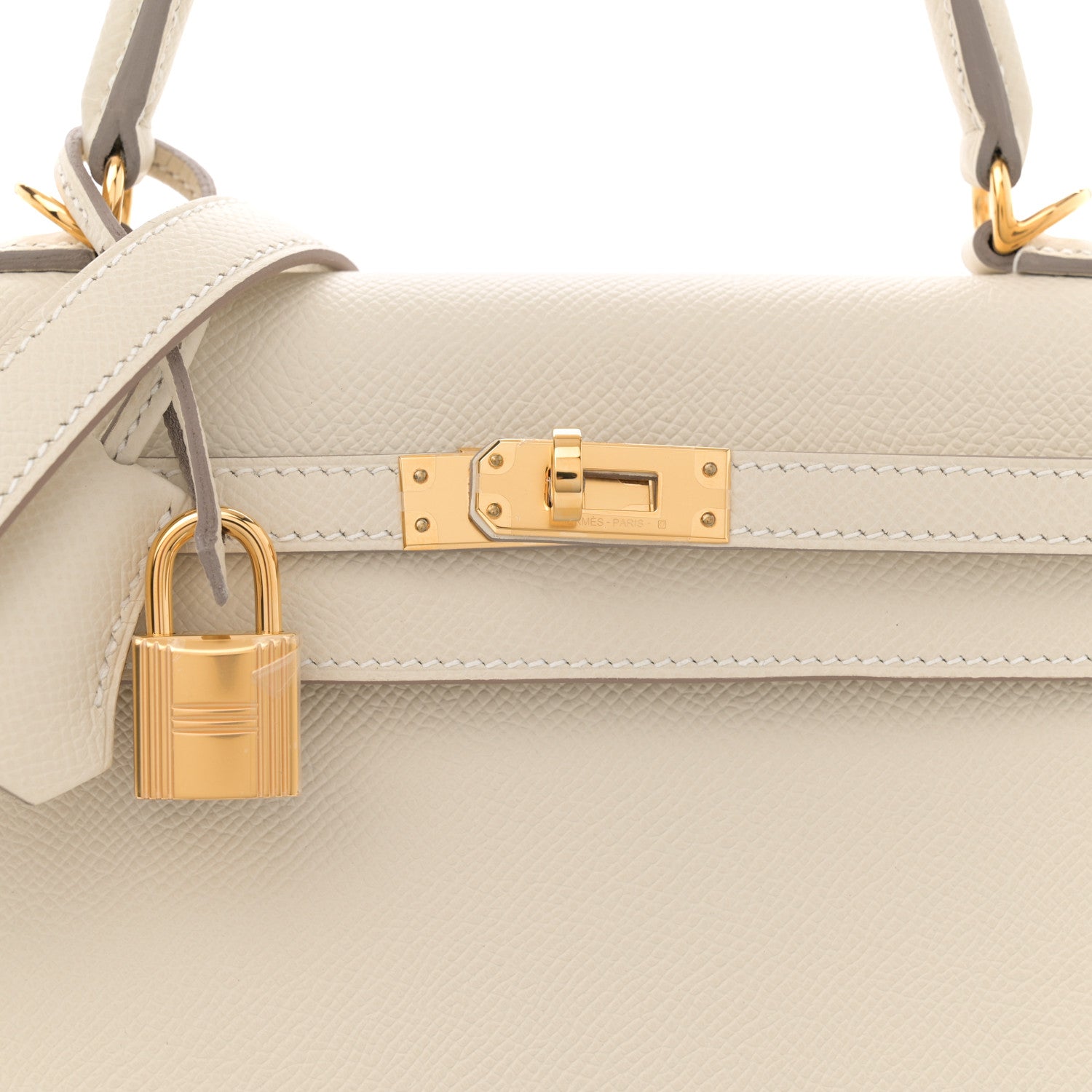 Hermes Epsom Kelly Sellier 25 Craie 8 of 11