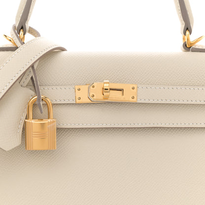 Hermes Epsom Kelly Sellier 25 Craie 8 of 11