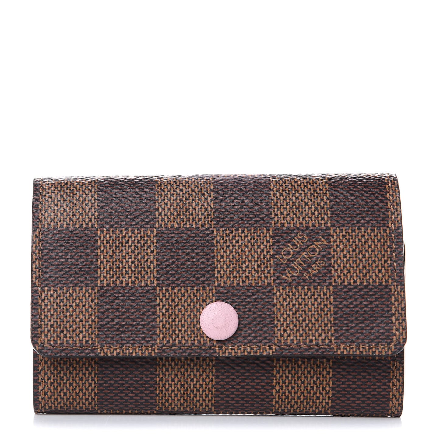 Damier Ebene Multicles 6 Key Holder Rose Ballerine