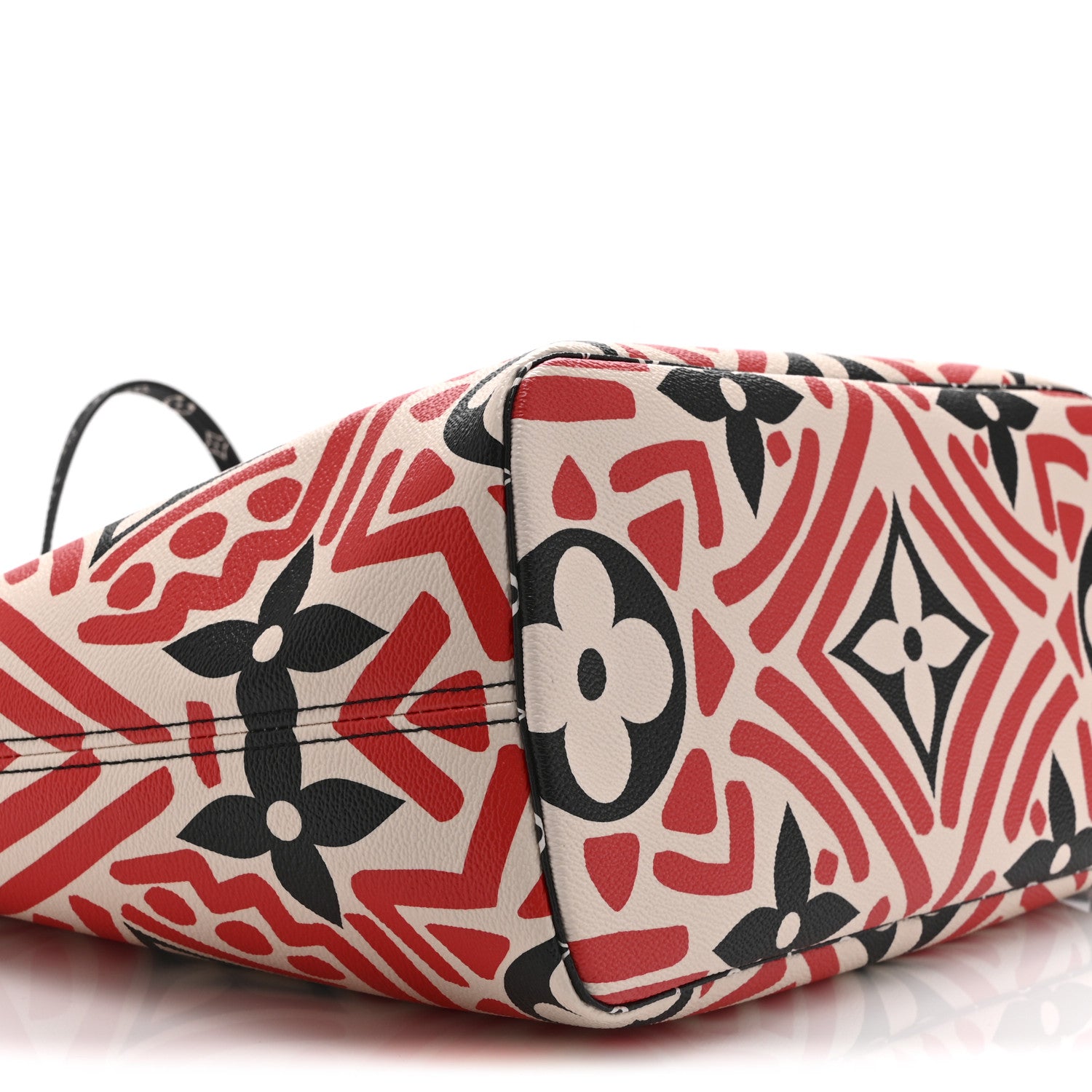 Louis Vuitton Monogram Giant Crafty Neverfull MM Creme Rouge Black 8 of 9