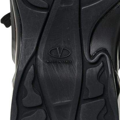 Valentino Garavani Calfskin Studded Womens Bounce Sneakers 36.5 Black 7 of 10