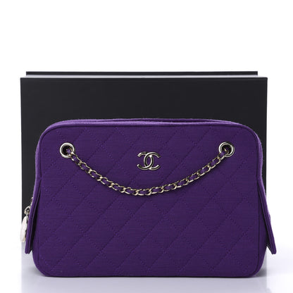 Chanel Jersey Quilted Camera Case Purple 12 of 12