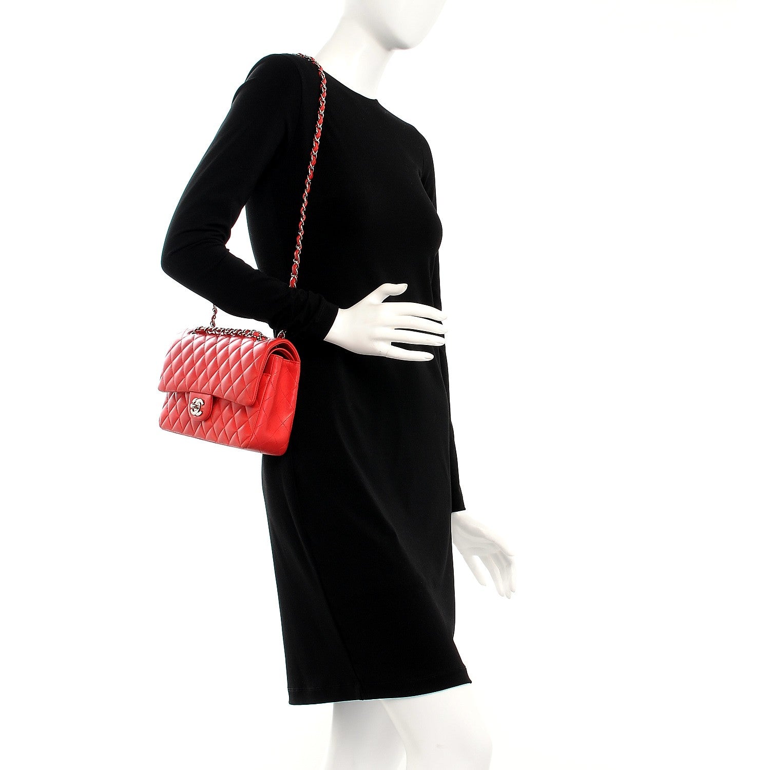 Chanel Lambskin Quilted Medium Double Flap Red 2 of 11