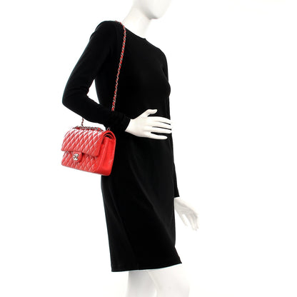 Chanel Lambskin Quilted Medium Double Flap Red 2 of 11
