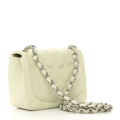 Chanel Caviar Quilted Mini Square Flap Dark White 3 of 12