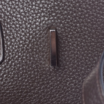 Hermes Taurillon Clemence Birkin 35 Chocolate 20 of 37