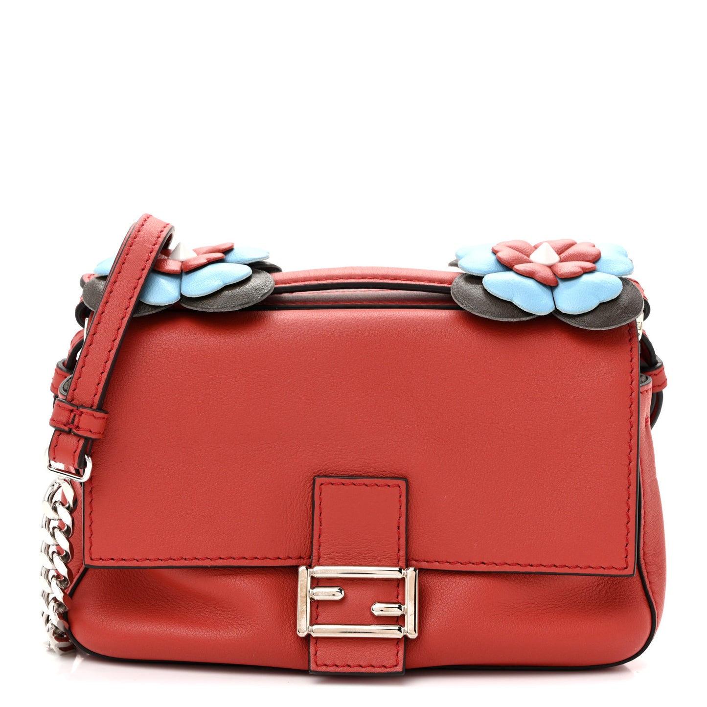 Vitello Dolce Flowerland Bi-Color Studded Micro Double Baguette Bloody Mary Carbone