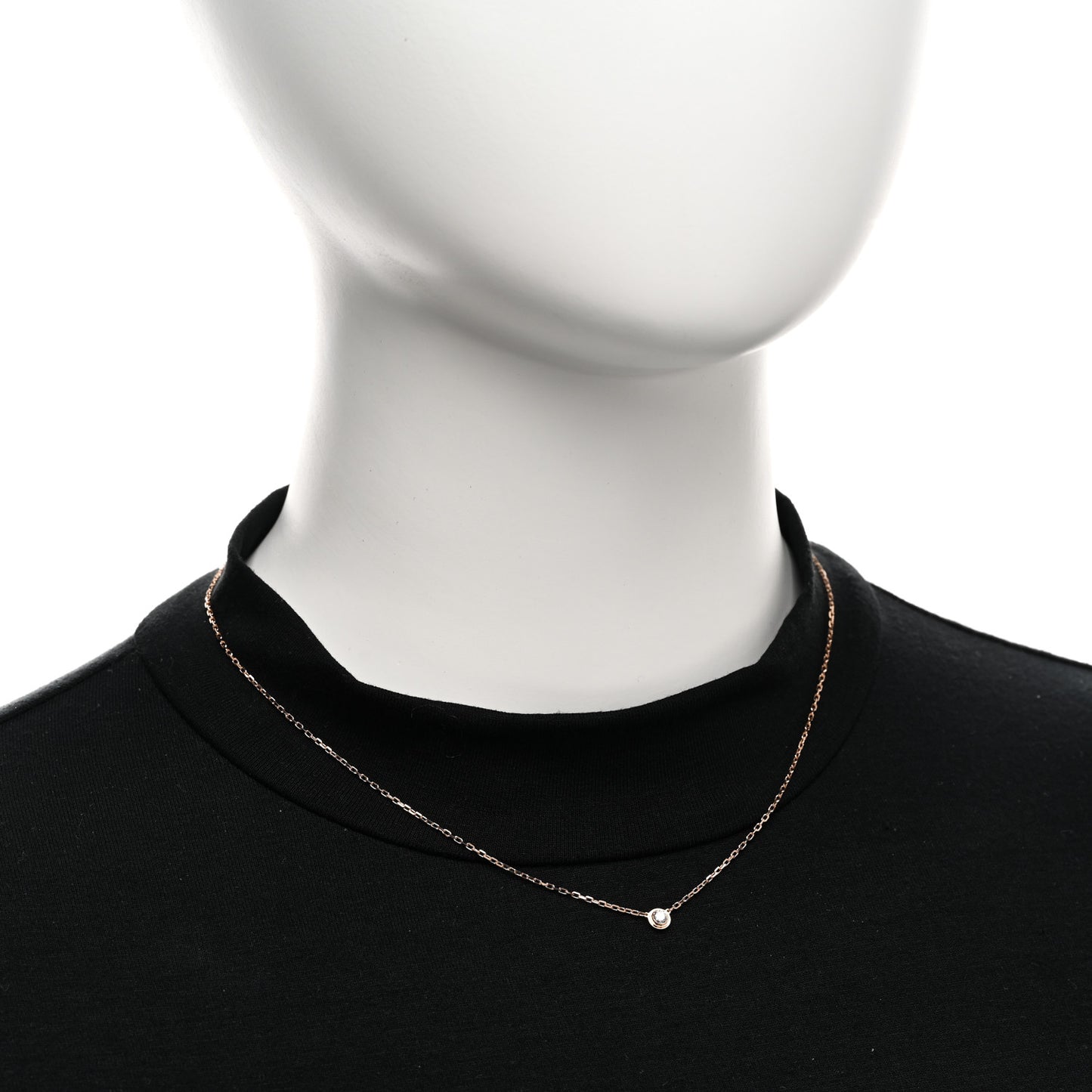 18K Pink Gold Diamond SM D'Amour Pendant Necklace