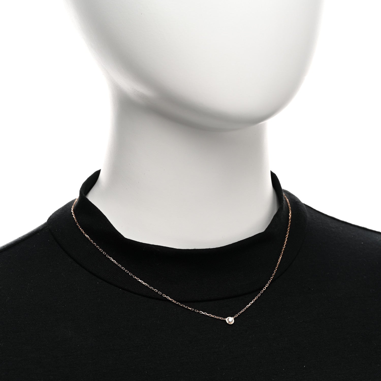 Cartier 18K Pink Gold Diamond SM D'Amour Pendant Necklace 2 of 5