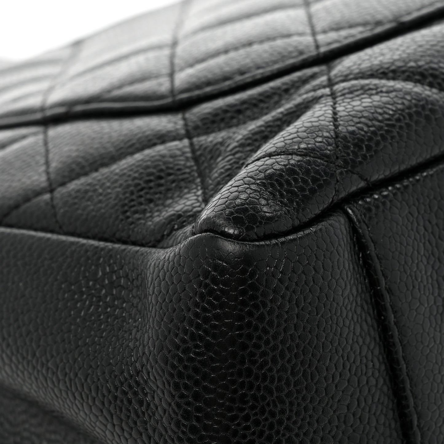 Caviar Quilted Grand Shopping Tote GST Black