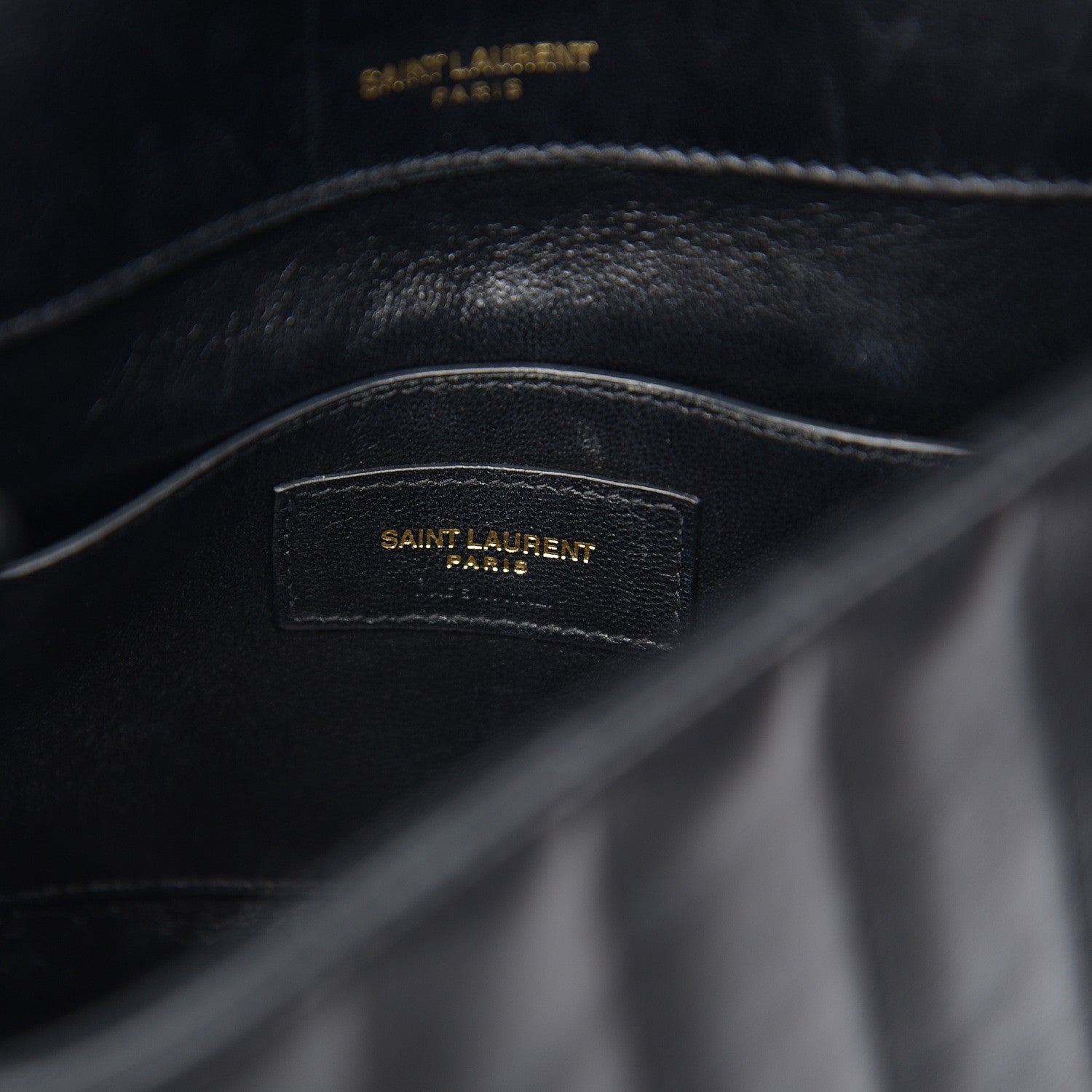 Saint Laurent Lambskin Matelasse Monogram Medium Vicky Chain Bag Black 6 of 11