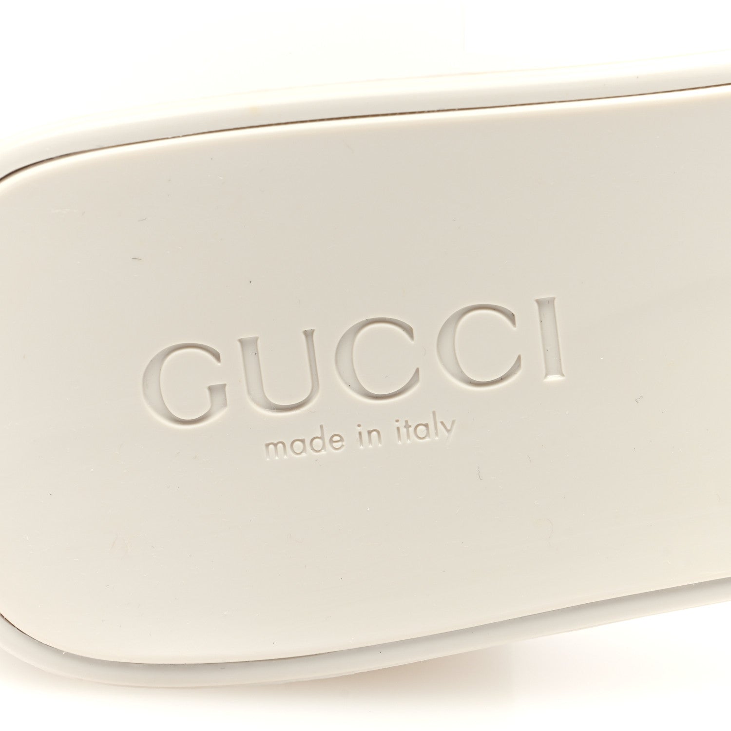 Gucci Rubber Gucci Logo Womens Platform 20/60mm Slide Sandals 38 Mystic White 7 of 8
