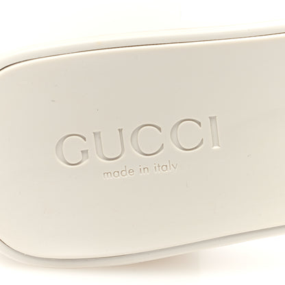 Gucci Rubber Gucci Logo Womens Platform 20/60mm Slide Sandals 38 Mystic White 7 of 8