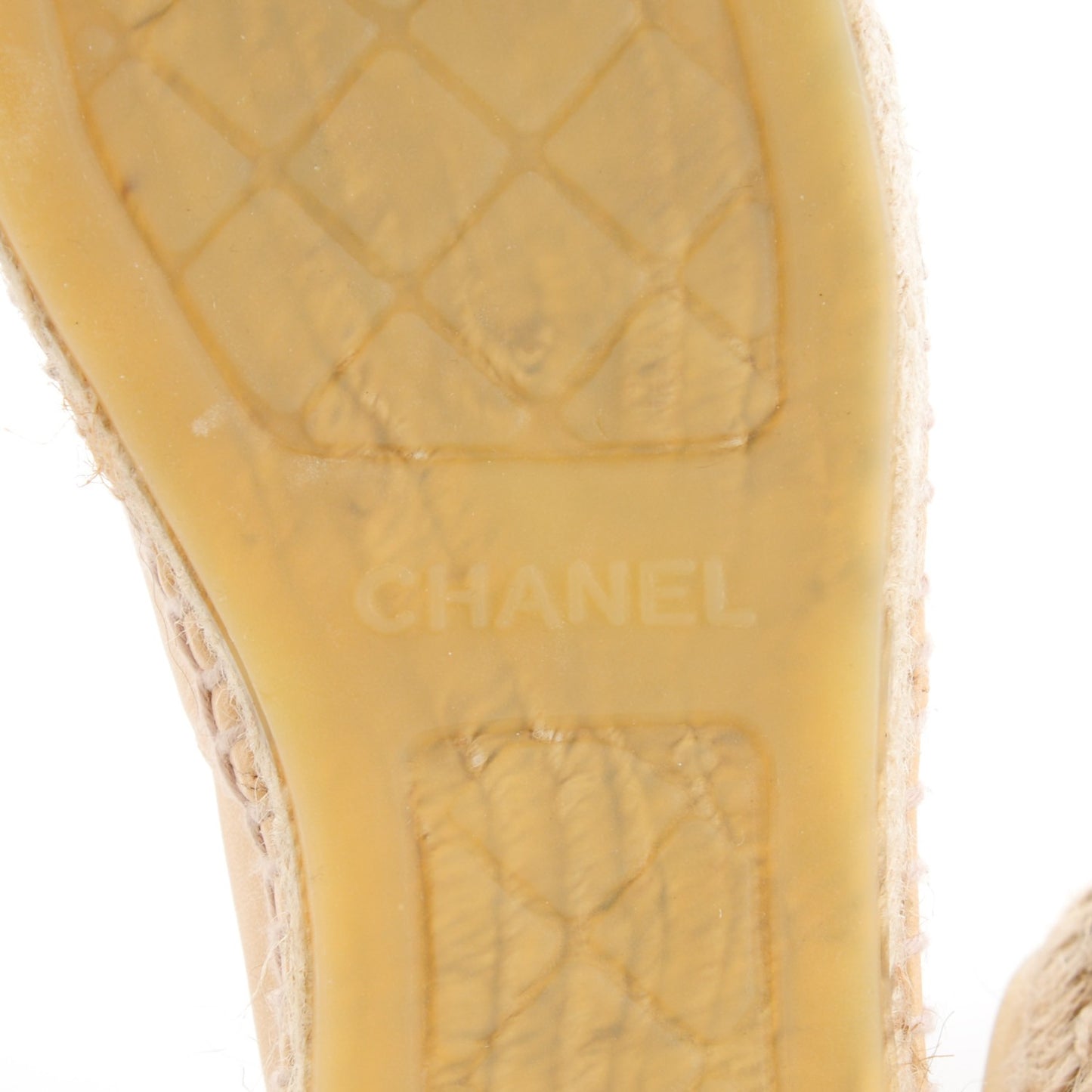Lambskin CC Espadrilles 37 Beige Black