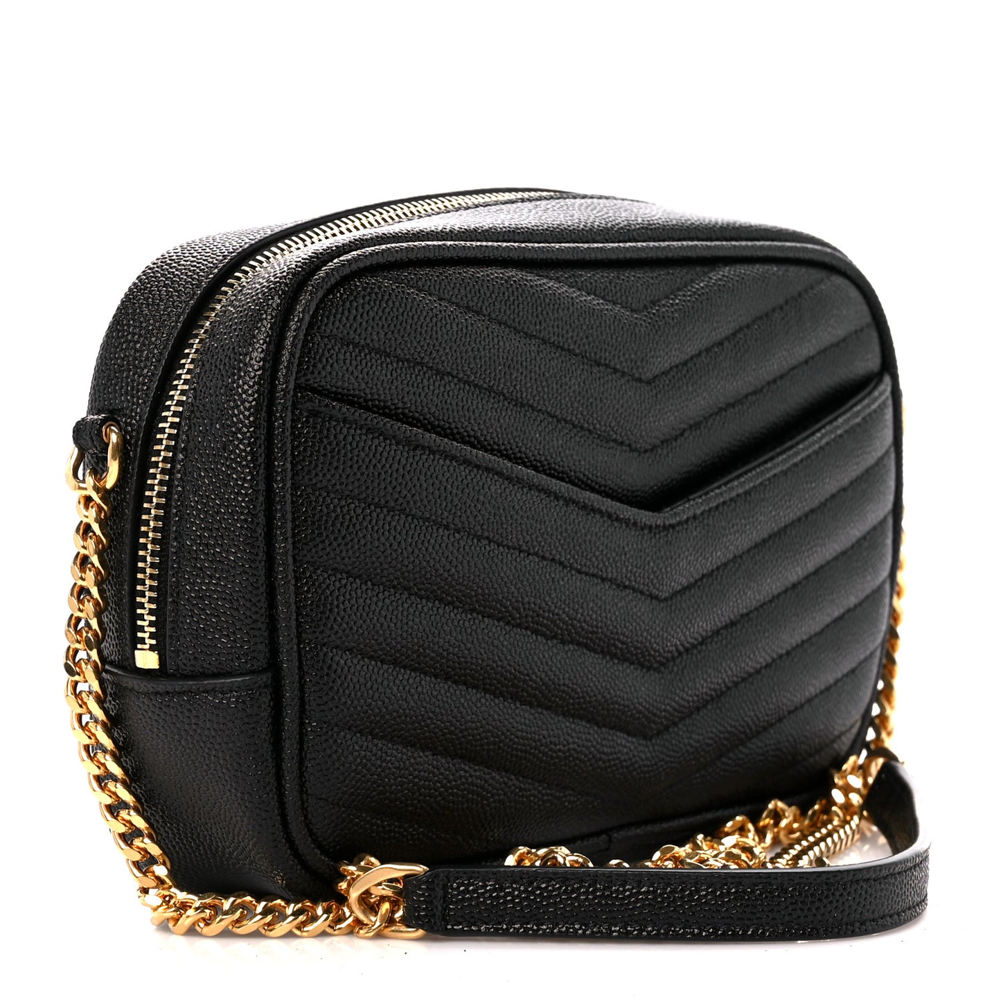 Grain De Poudre Matelasse Monogram Mini Lou Camera Bag Black