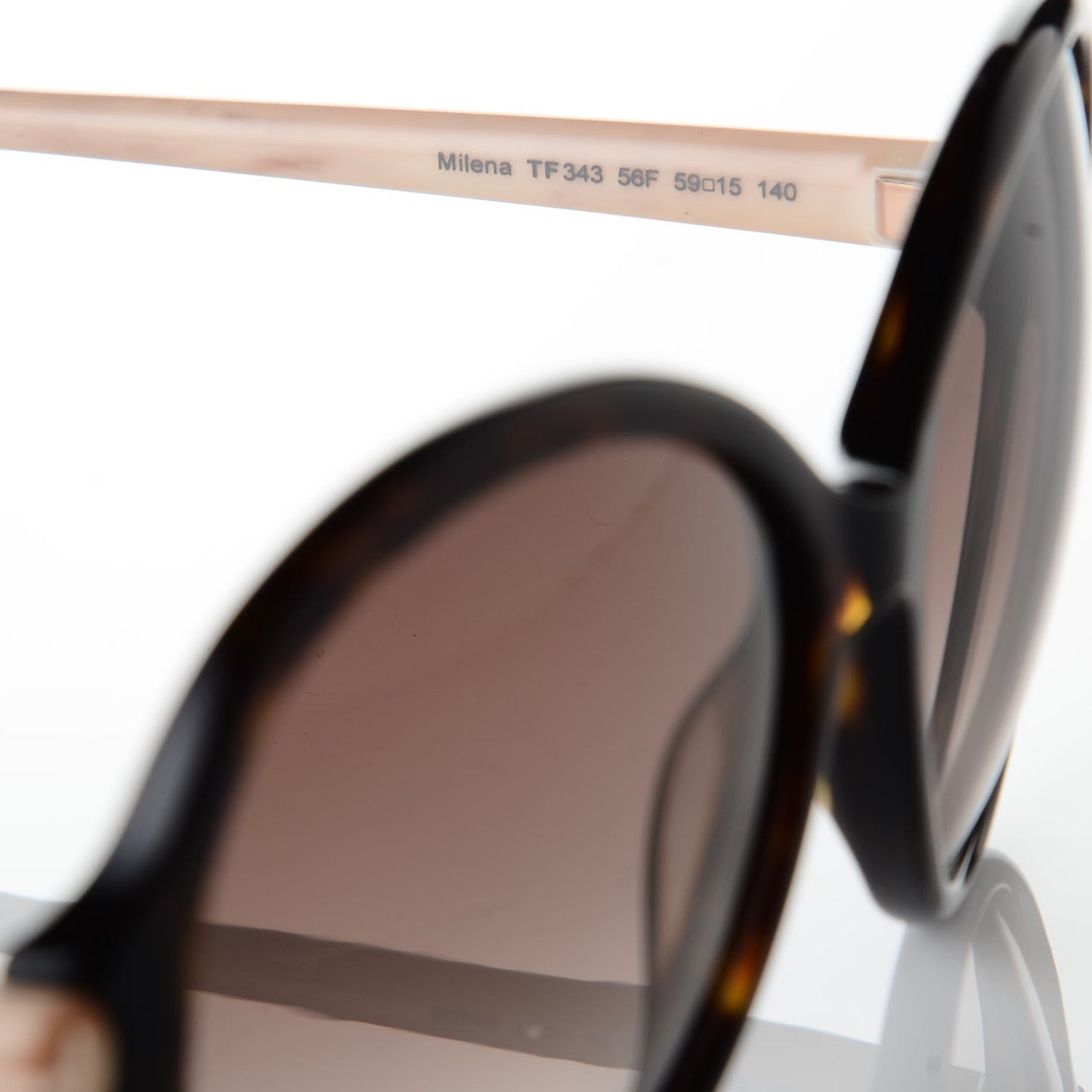 Round Milena Sunglasses TF343 Havana