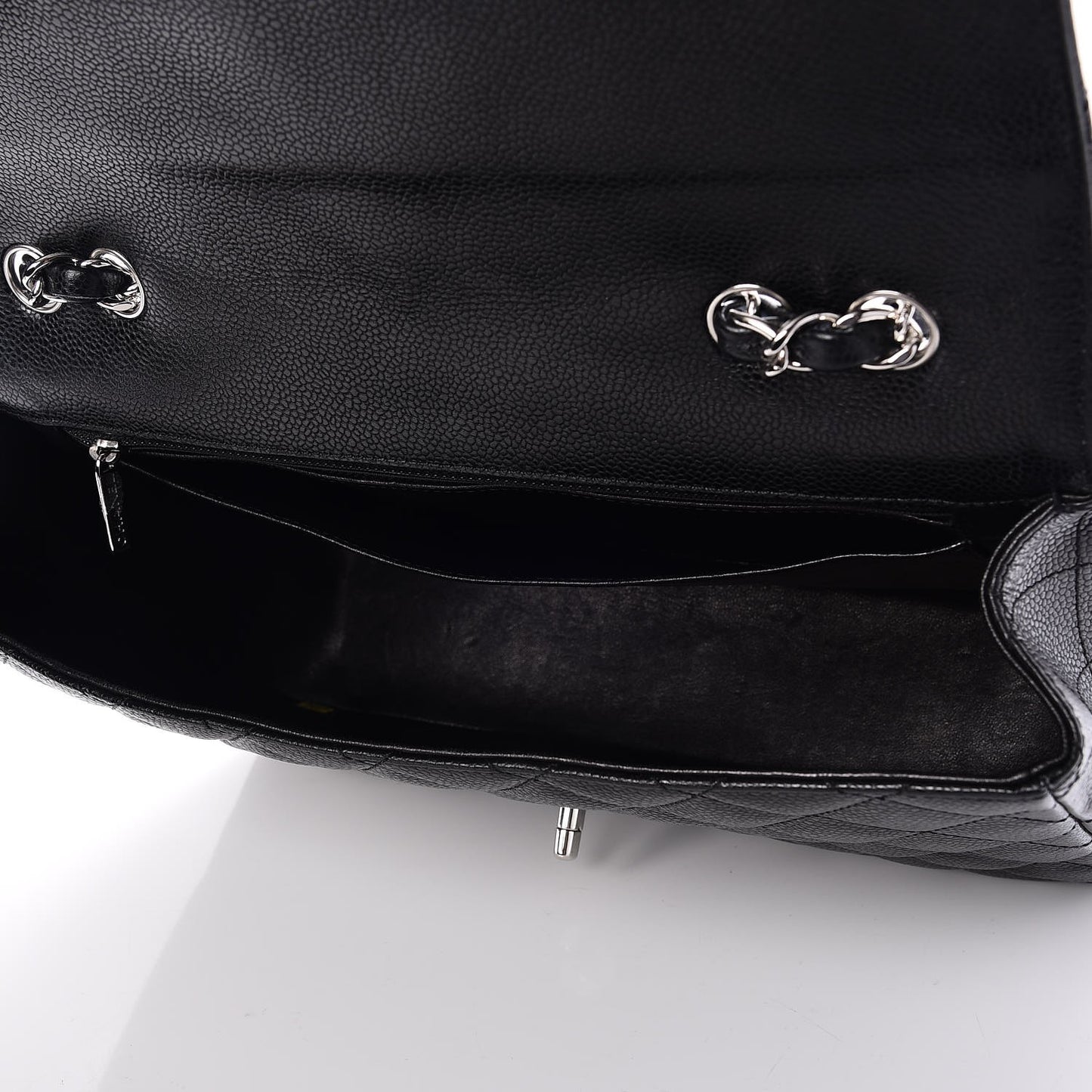 Caviar Quilted Jumbo Single Flap Black