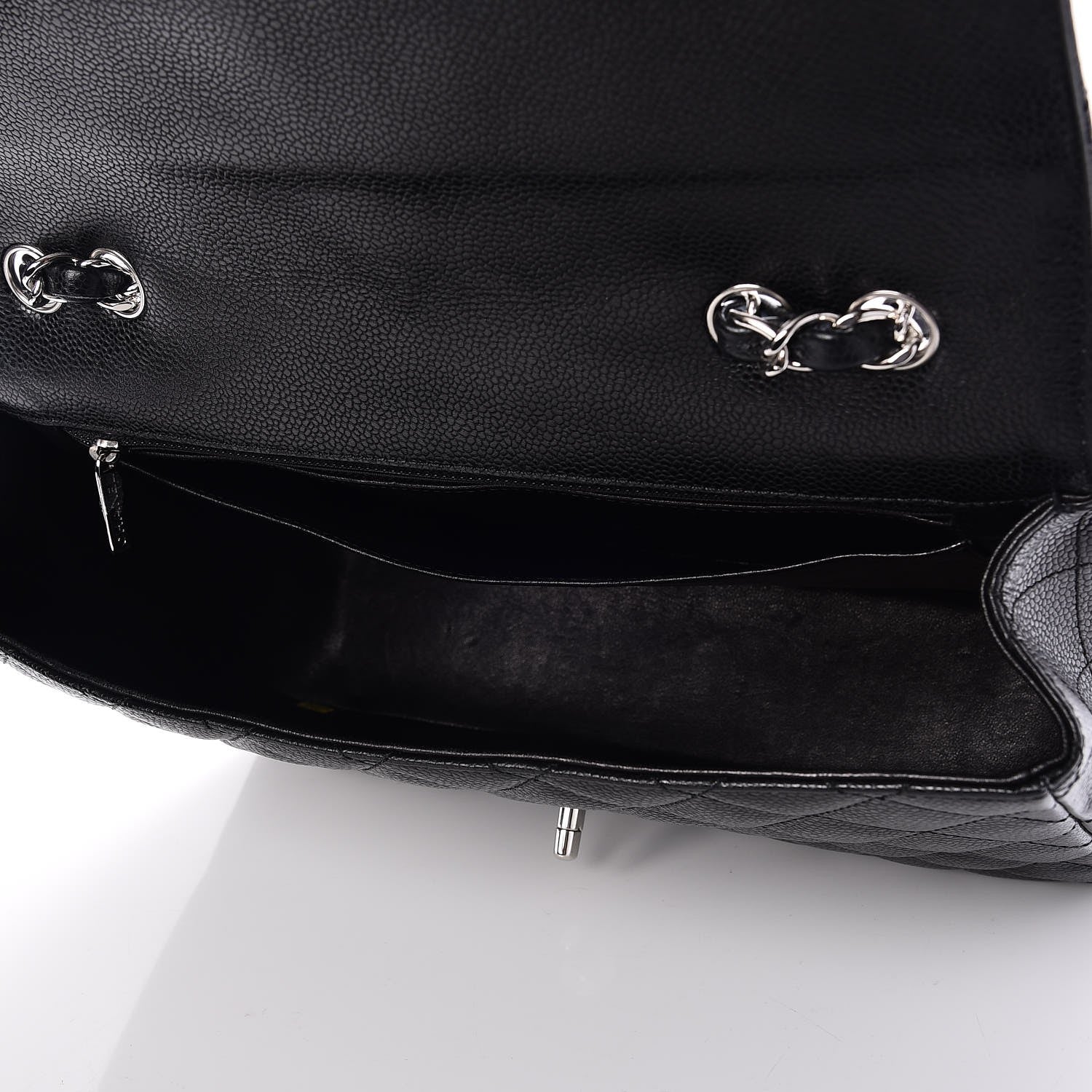 Chanel Caviar Quilted Jumbo Single Flap Black 6 of 9