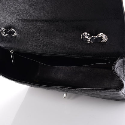 Chanel Caviar Quilted Jumbo Single Flap Black 6 of 9