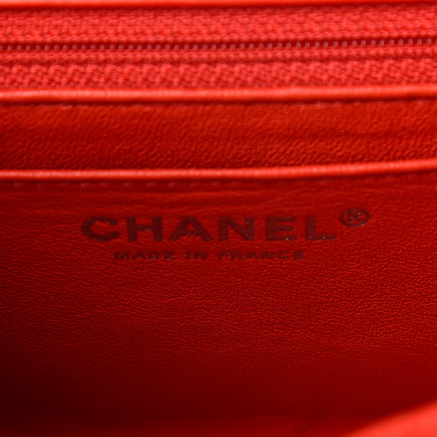 Lambskin Quilted Mini Square Flap Red