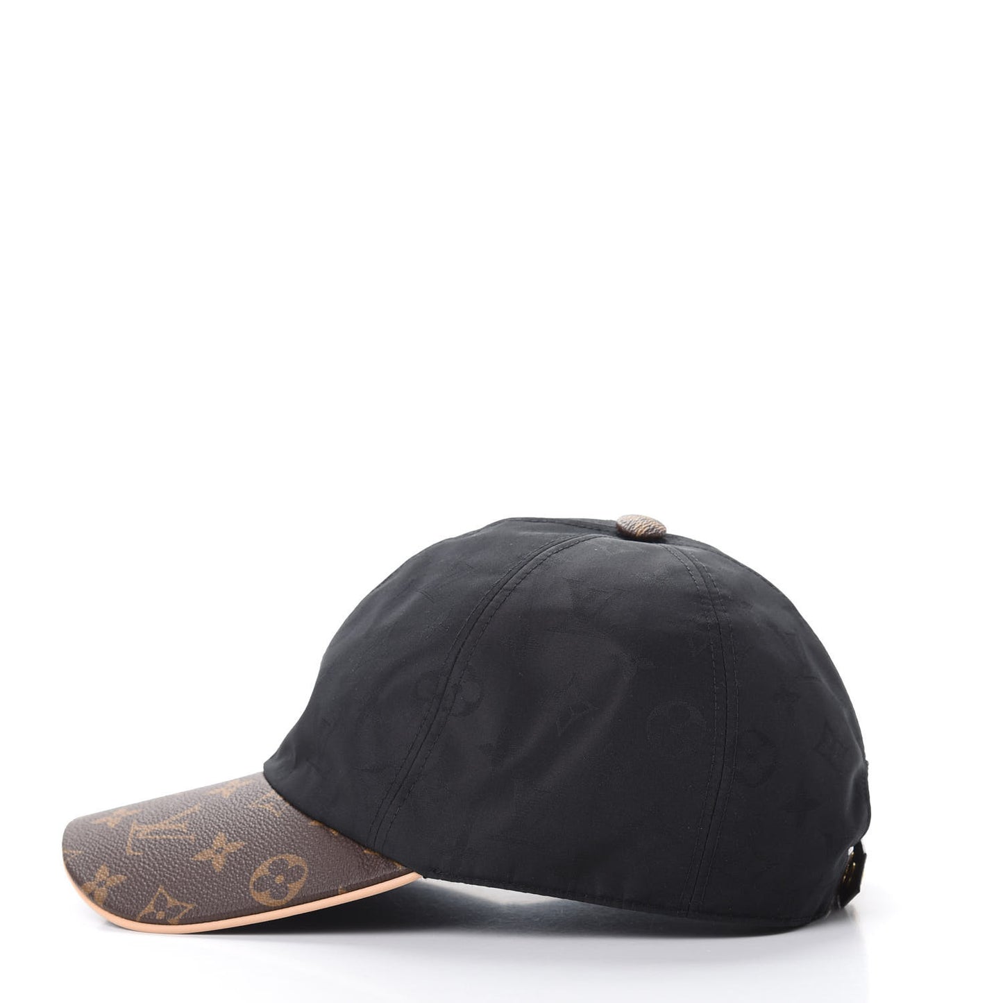 Polyester Silk Monogram LV Get Ready Cap L Black