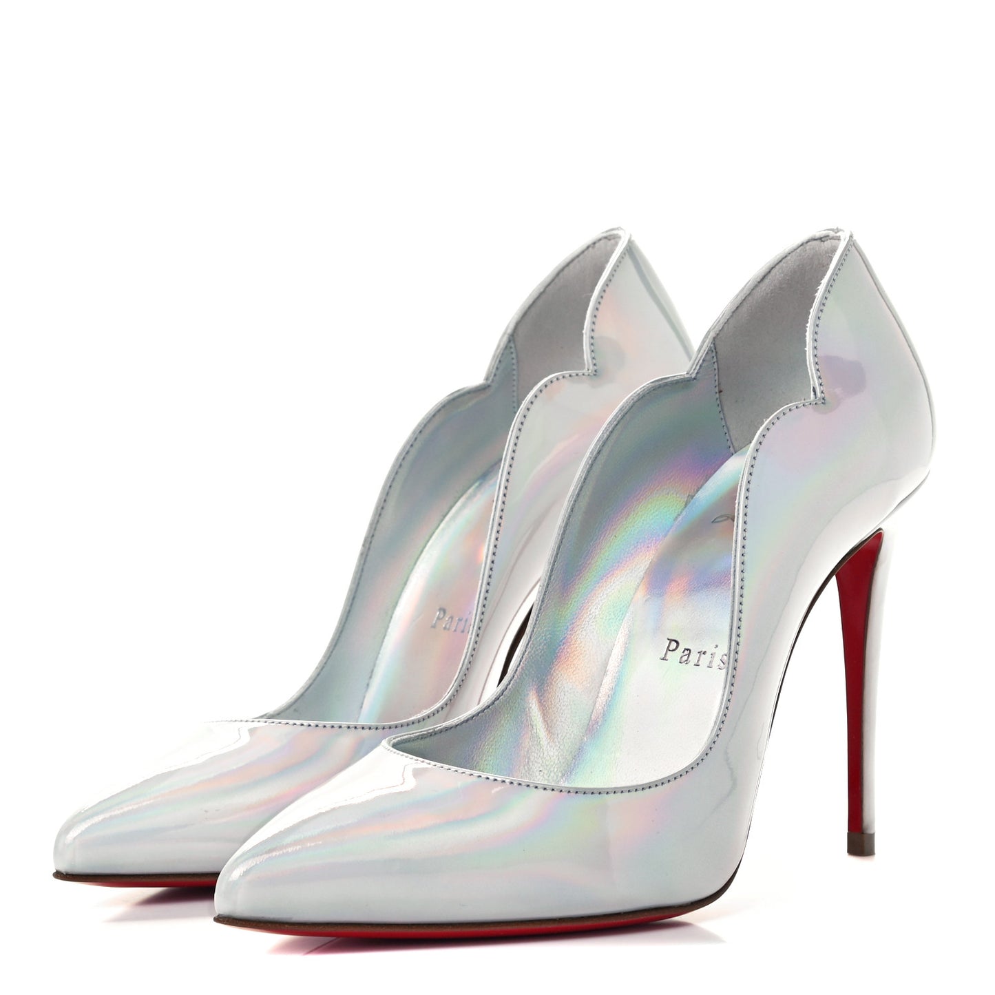Metallic Patent Hot Chick 100 Pumps 35.5 White