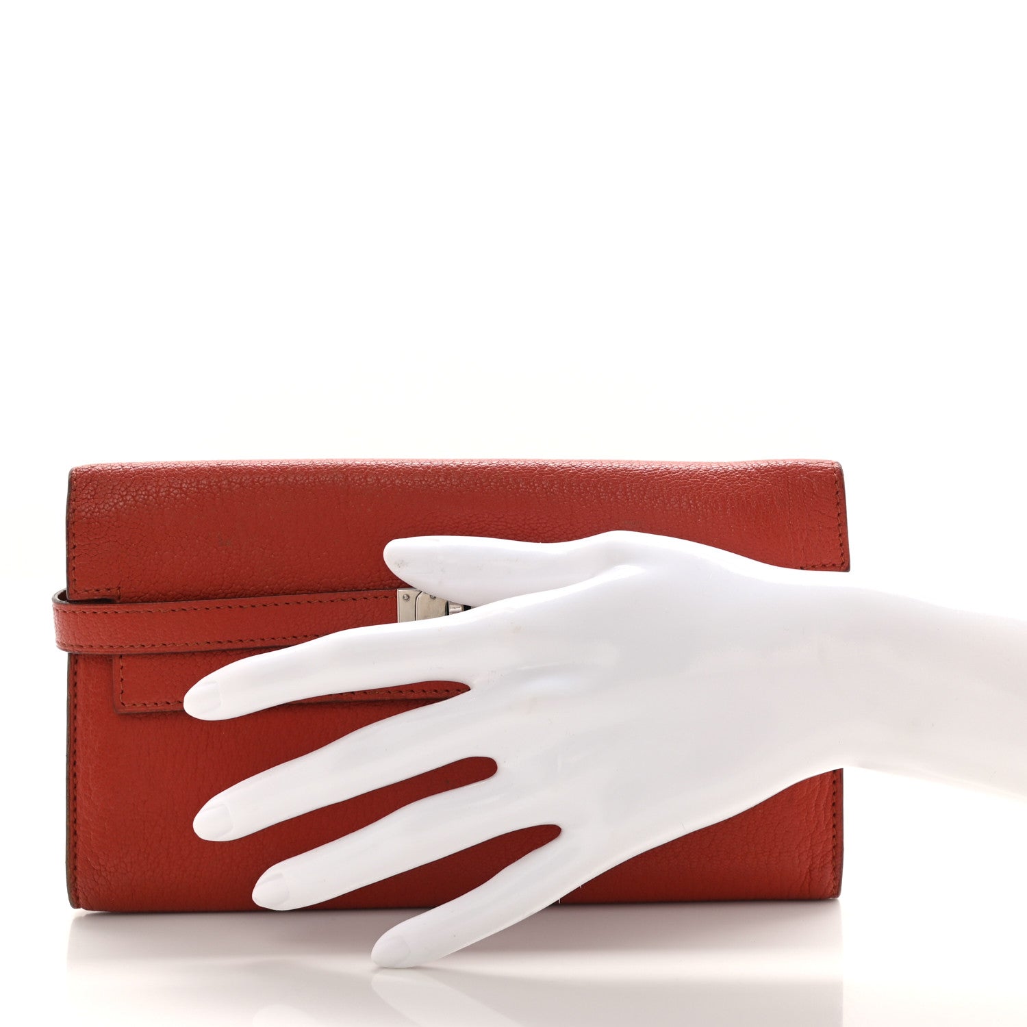 Hermes Chevre Mysore Kelly Longue Wallet Coq De Roche 2 of 8