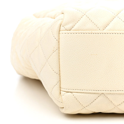 Chanel Caviar Ombre Large Shopping Tote White Rose 9 of 10