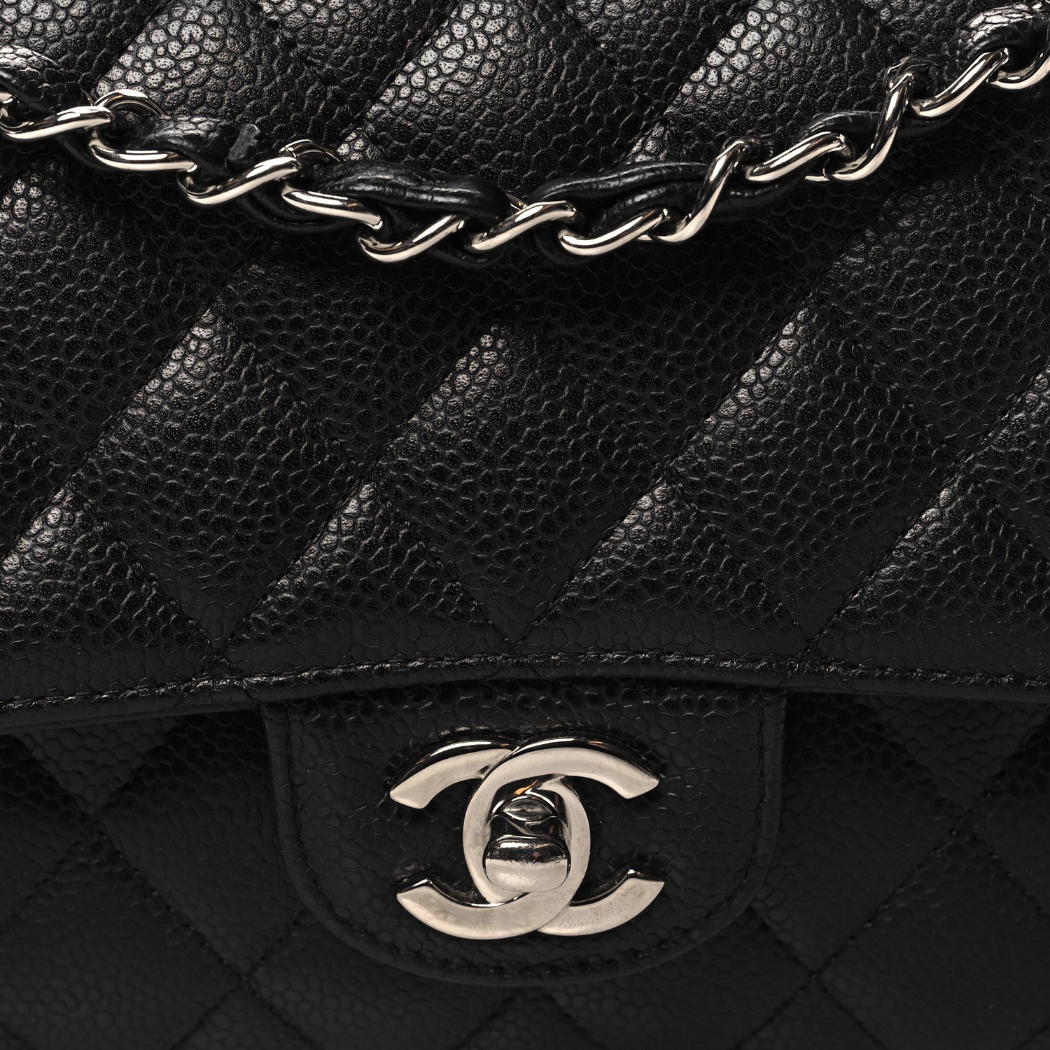 Chanel Caviar Quilted Medium Double Flap Black 8 of 10