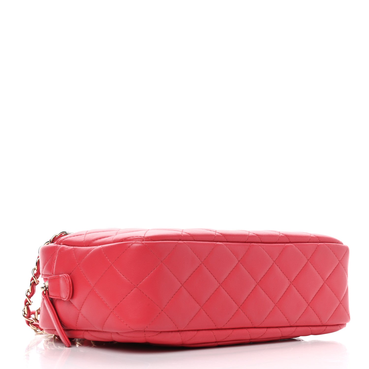 Chanel Lambskin Quilted Camera Case Dark Pink 3 of 9